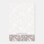 鳥の花柄2 ポストイット (正面)