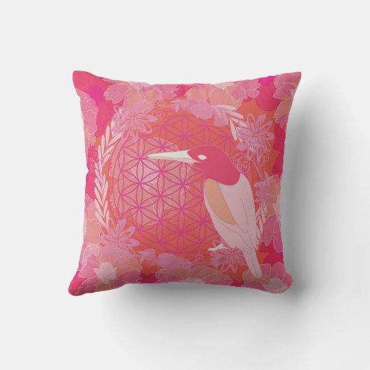 鳥の花 クッション (裏面)