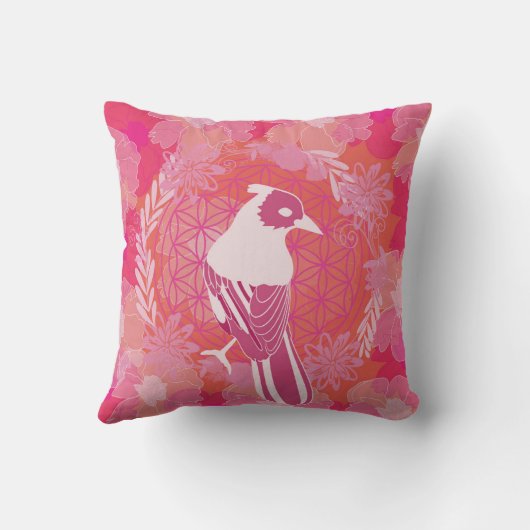 鳥の花 クッション (裏面)