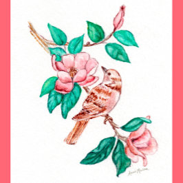 鳥の花 ポスター