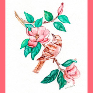 鳥の花 ポスター