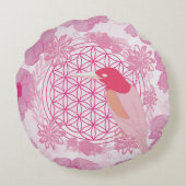 鳥の花 ラウンドクッション (裏面)