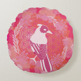 鳥の花 ラウンドクッション