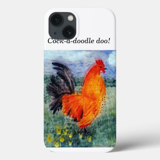 鳥の芸術のオンドリの鶏 Case-Mate iPhoneケース (裏面)