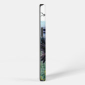 鳥の芸術のオンドリの鶏 iPhoneケース (右側面)