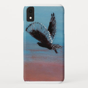 鳥の芸術の日の出のフクロウ iPhone XRケース