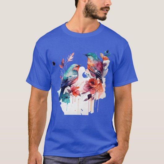 鳥の芸術友達 Tシャツ (正面)