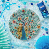 鳥の芸術 クジャク クジャクの雄 ペーパープレート (パーティー)