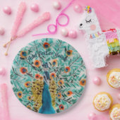 鳥の芸術 クジャク クジャクの雄 ペーパープレート (パーティー)