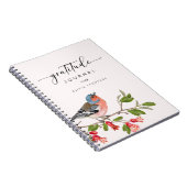 鳥の葉の感謝のジャーナルパーソナライズされたピンク ノートブック (右側)