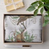 鳥の葉ヴィンテージフランスの都市名の分離 薄葉紙 (ギフト)