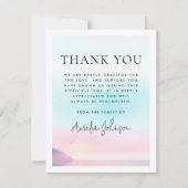 鳥の葬儀とソフトパステルサンライズ悔やみや弔慰 サンキューカード (正面)