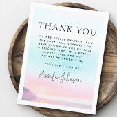 鳥の葬儀とソフトパステルサンライズ悔やみや弔慰 サンキューカード