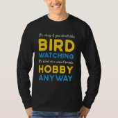 鳥の見る趣味とにかく鳥を見るヴィンテージバー Tシャツ (正面)
