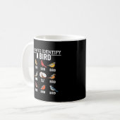 鳥の見分け方 面白いバードウォッチング コーヒーマグカップ (正面左)