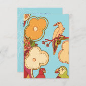 鳥の観察や特別な行事の招待状 招待状 (正面/裏面)