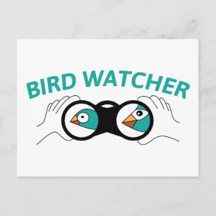鳥の観察者 ポストカード