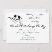 鳥の観察 バースデーパーティーの招待状(カスタマイズ可能) 招待状 (裏面)