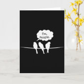 鳥の観察 面白い えっ、鳥が好きな人たち 鳥の観察という趣味 カード (黄色い花)