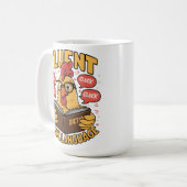 鳥の言葉に堪能な言語学者 コーヒーマグカップ (正面左)