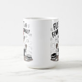 鳥の言葉に堪能The Bookish Hens Library コーヒーマグカップ (中央)