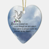 鳥の記念物の詩 セラミックオーナメント (左)