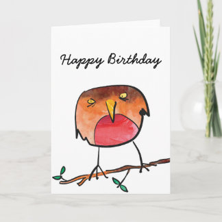 鳥の誕生日カード カード