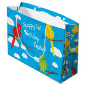 鳥の誕生日パーティー ラージペーパーバッグ (裏面アングル)