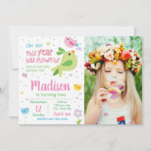 鳥の誕生日招待状(写真あり) 招待状 (正面)