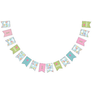 鳥の誕生日番号バナー バンティングフラッグ