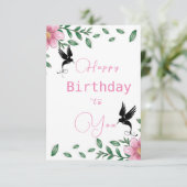 鳥の誕生日 カード (スタンド正面)