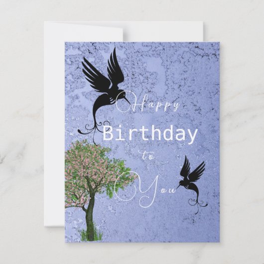 鳥の誕生日 カード (正面)