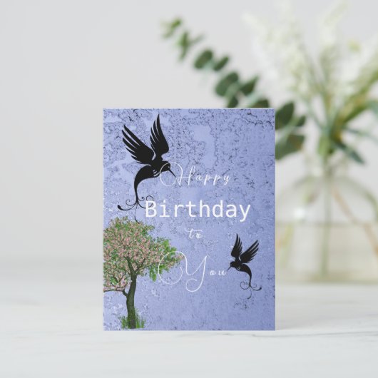 鳥の誕生日 カード (スタンド正面)