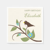 鳥の誕生日 スタンダードカクテルナプキン (正面)