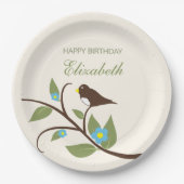 鳥の誕生日 ペーパープレート (正面)