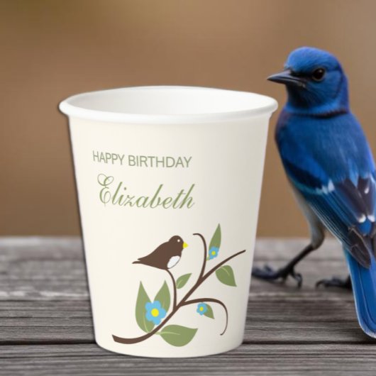 鳥の誕生日 紙コップ