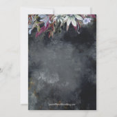 鳥の誘い素朴込みでフローラが暗くなる 招待状 (裏面)