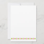 鳥の赤ちゃんシャワーありがとうノート/ピンクグリーン 招待状 (裏面)