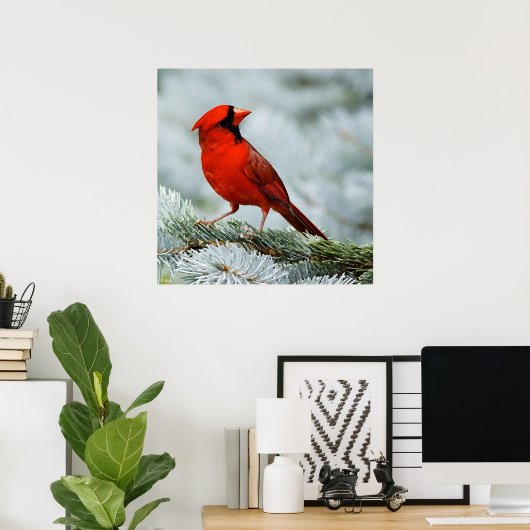 鳥の赤 ポスター (ホームオフィス)