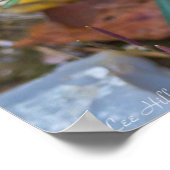 鳥の足スミレが岩のポスターを通って上昇 ポスター (角)