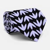 鳥の足パターン – パウダーブルーとブラック ネクタイ (ロール)