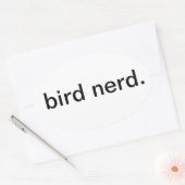 鳥の退屈な人 楕円形シール (封筒)