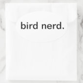 鳥の退屈な人 楕円形シール (バッグ)