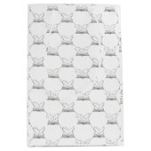 鳥の通帳エンドペーパーパターン ミディアムペーパーバッグ (正面)