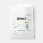 鳥の運かわいい子ボーイ招待状 フェイバーバッグ (正面)