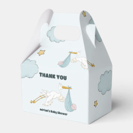 鳥の運かわいい子ボーイ招待状 フェイバーボックス