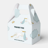 鳥の運かわいい子ボーイ招待状 フェイバーボックス (正面サイド)