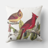 鳥の野性生物のAudubonの赤く基本的な装飾用クッション クッション (裏面)
