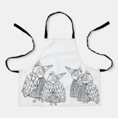 鳥の集まり エプロン (正面)