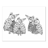 鳥の集まり ラバースタンプ (インプリント)